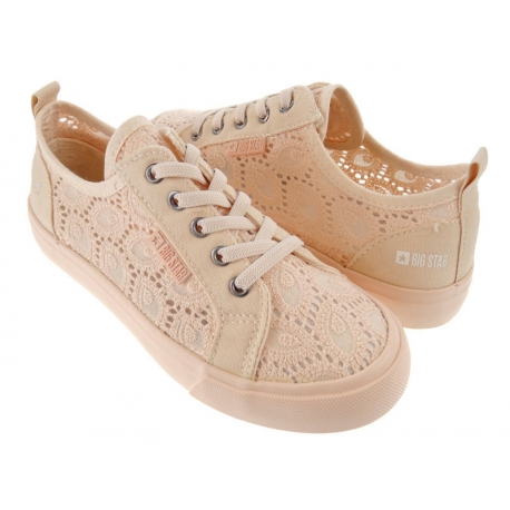 Tenisówki z gumką koronkowe BIG STAR JJ374006