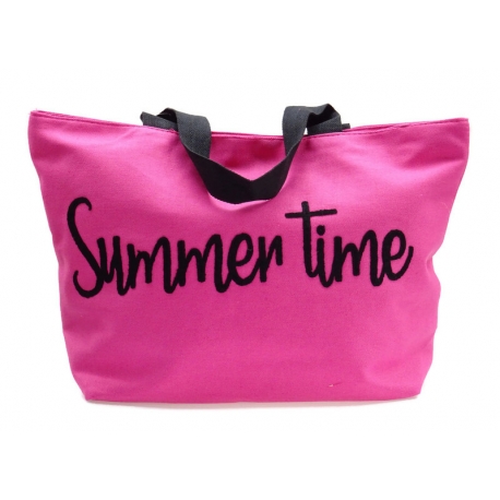 Torba plażowa SUMMER shopperka NEON róż