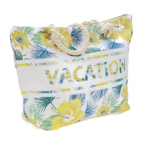 Torba plażowa ze sznurem VACATION KWIATY
