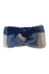 Opaska sherpa turban plusz w kratę POLSKI produkt