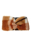 Opaska sherpa turban plusz w kratę POLSKI produkt