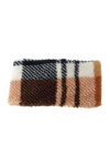 Opaska sherpa turban plusz w kratę POLSKI produkt