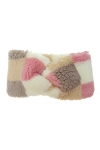 Opaska sherpa turban plusz w kratę POLSKI produkt
