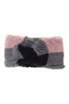 Opaska sherpa turban plusz w kratę POLSKI produkt