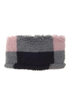 Opaska sherpa turban plusz w kratę POLSKI produkt