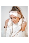 Opaska sherpa turban plusz w kratę POLSKI produkt