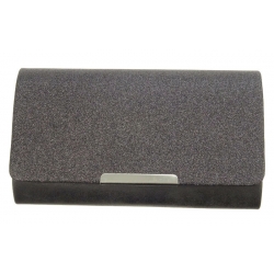 Torebka kopertówka z paskiem perła 2C-1 czarna