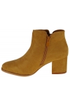 Botki damskie na słupku BELLA PARIS A6209 camel