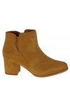 Botki damskie na słupku BELLA PARIS A6209 camel