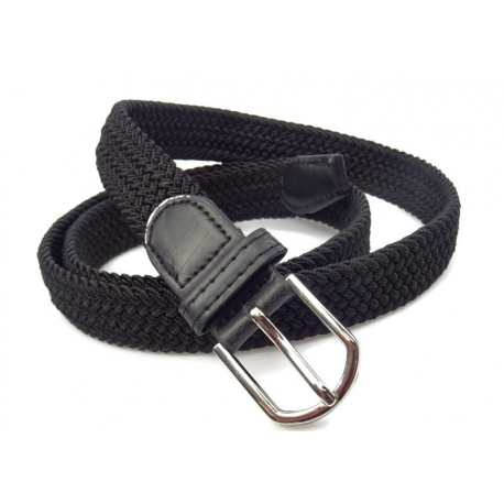 Pasek pleciony gumowy metalowa sprzączka uniseks