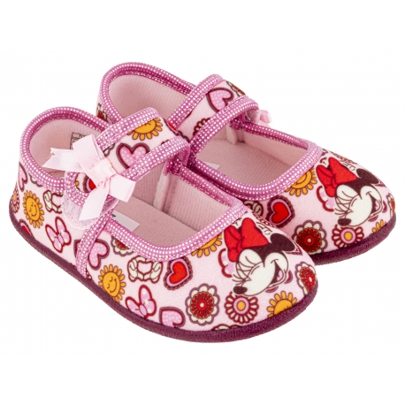 Kapcie na rzepy baleriny 10023 MYSZKA MINNIE