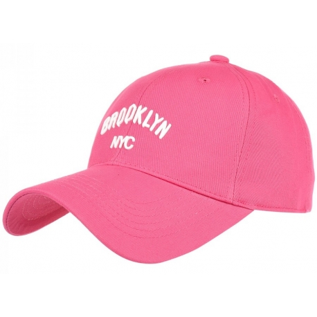 Czapka z daszkiem dżokejka BROOKLYN NYC fuksja