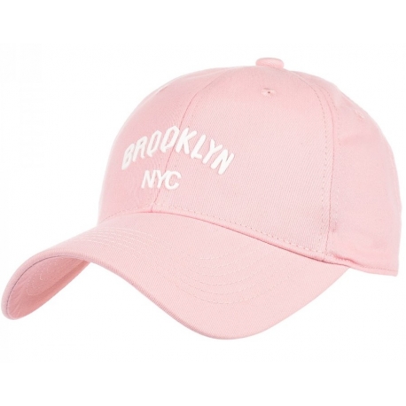 Czapka z daszkiem dżokejka BROOKLYN NYC beżowa