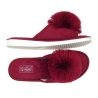 Pantofle kapcie PAMI DOG-P pompon bordo