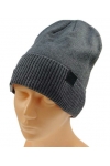 Czapka zimowa męska unisex z polarem produkt polski szara