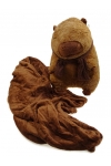 Maskotka KAPIBARA 45 cm z zimowym szaliczkiem kocyk przytulanka