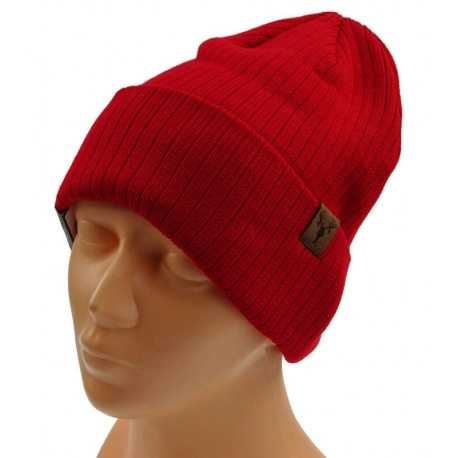 Czapka zimowa męska unisex produkt polski czerwona