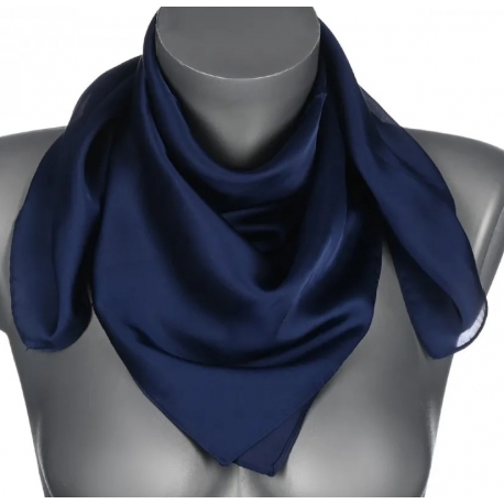 Chusta damska apaszka SATYNOWA gawroszka wielofunkcyjna granatowa