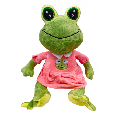 Pluszak żaba żabka w sukience maskotka frog przytulanka 55 cM dziewczynka