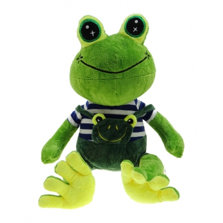 Pluszak żaba żabka w ubranku maskotka frog przytulanka 55 cM chłopczyk