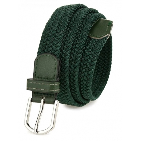 Pasek do spodni pleciony gumowy do spodni biały wąski