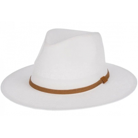 Kapelusz męski damski KOWBOJSKI PŁASKI western plażowy uniseks biały