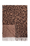 Szalik damski szal w PANTERKĘ na prezent z frędzlami RC-23-2 brązowy