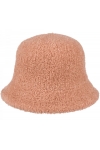 Kapelusz damski zimowy jesienny bucket materiałowy mały KAP-BC-3 camel