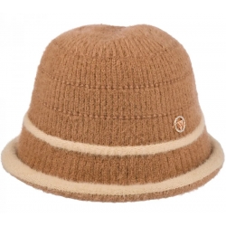 Kapelusz damski zimowy jesienny wełniany bucket materiałowy KAP-BB-11 camel