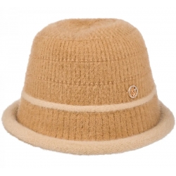 Kapelusz damski zimowy jesienny wełniany bucket materiałowy KAP-BB-11 camel