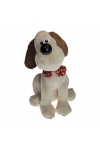 Pies z kokardą pluszak dla dzieci maskotka duża przytulanka 40 cm na prezent