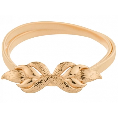 Pasek damski sprężynka do sukienki z metalową klamrą PAS-M-22 złoty