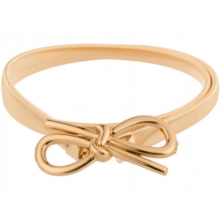 Pasek damski sprężynka do sukienki z metalową klamrą PAS-M-14 srebrny