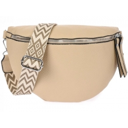 Torebka damska duża przewieszka nerka saszetka ekoskóra NER-S-24 beż