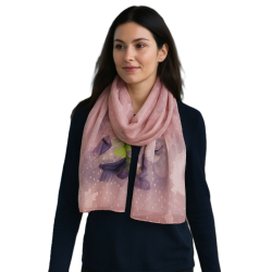 Szalik damski szal cienki wiosenny długi 180cm elegancki błyszczący RD-25