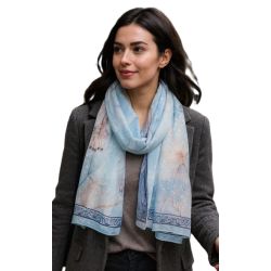 Szalik damski szal cienki wiosenny długi 180cm elegancki błyszczący RD-24