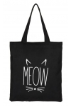 Torba z nadrukiem MEOW kotek szara