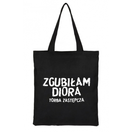 Torba z nadrukiem ZARA SZLAG MNIE TRAFI szara