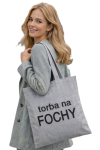 Torba z nadrukiem "torba na FOCHY" czarna