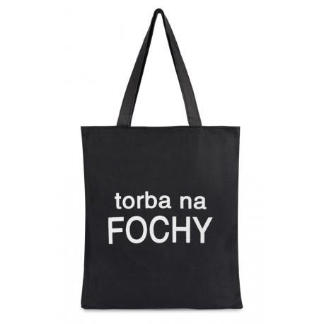Torba z nadrukiem "torba na FOCHY" czarna