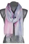 Szalik damski szal cienki wiosenny wzór TĘCZOWY OMBRE 180cm RC-40-4 szary