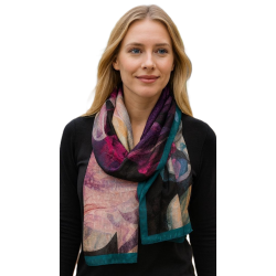 Szalik damski szal cienki wiosenny długi 180cm elegancki błyszczący z połyskiem RD-20