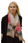 Szalik damski szal cienki wiosenny długi 180cm elegancki błyszczący z połyskiem RD-12