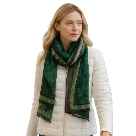 Szalik damski szal cienki wiosenny długi 180cm elegancki błyszczący z połyskiem RD-3