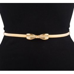 Pasek damski sprężynka do sukienki z metalową klamrą PAS-M-13 Złoty