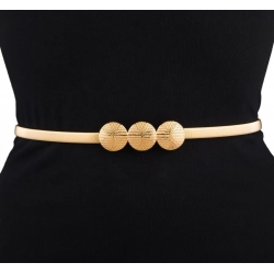 Pasek damski sprężynka do sukienki z metalową klamrą PAS-M-11 Złoty