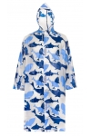 Płaszcz Przeciwdeszczowy SHARK z kapturem zapinany uniwersalny unisex PEL-W-2