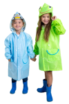 Płaszcz Przeciwdeszczowy dziecięcy z nadrukiem peleryna uniwersalna PEL-DZ-3 zielony