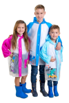 Płaszcz Przeciwdeszczowy dziecięcy z nadrukiem RABBIT 125-135cm PEL-DZ-6XL różowy
