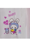 Płaszcz Przeciwdeszczowy dziecięcy z nadrukiem RABBIT 125-135cm PEL-DZ-7XL różowy